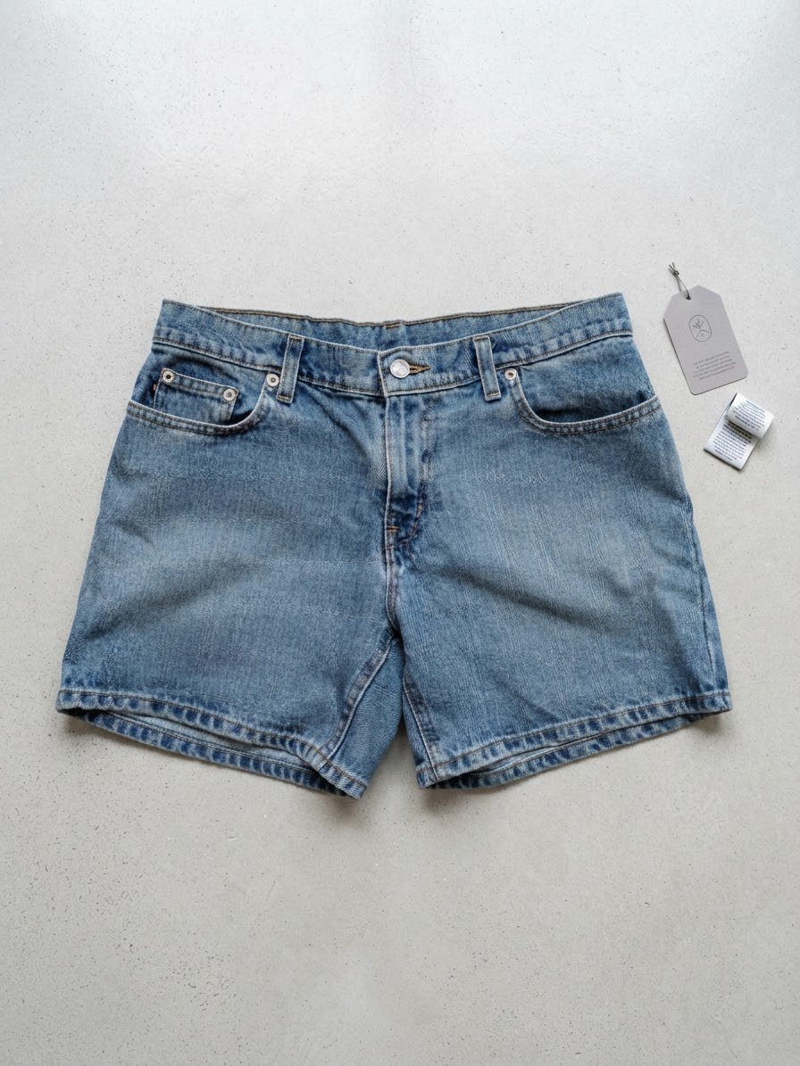 Short en jean Ralph Lauren Polo Jeans Company bleu délavé taille 34/36
