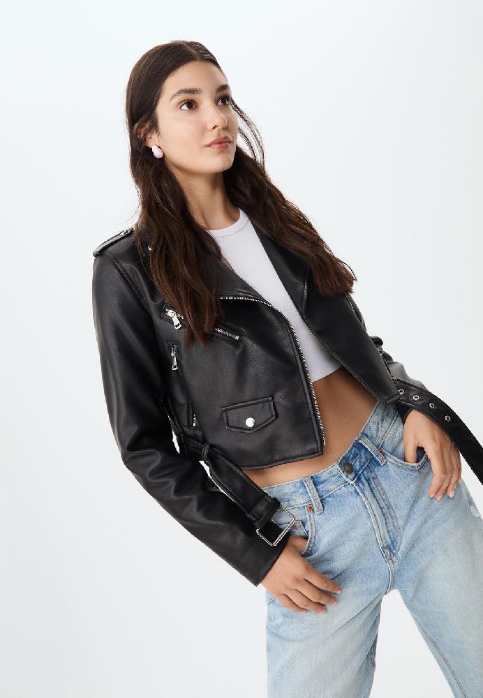 Zara moto jacket (simili cuir)