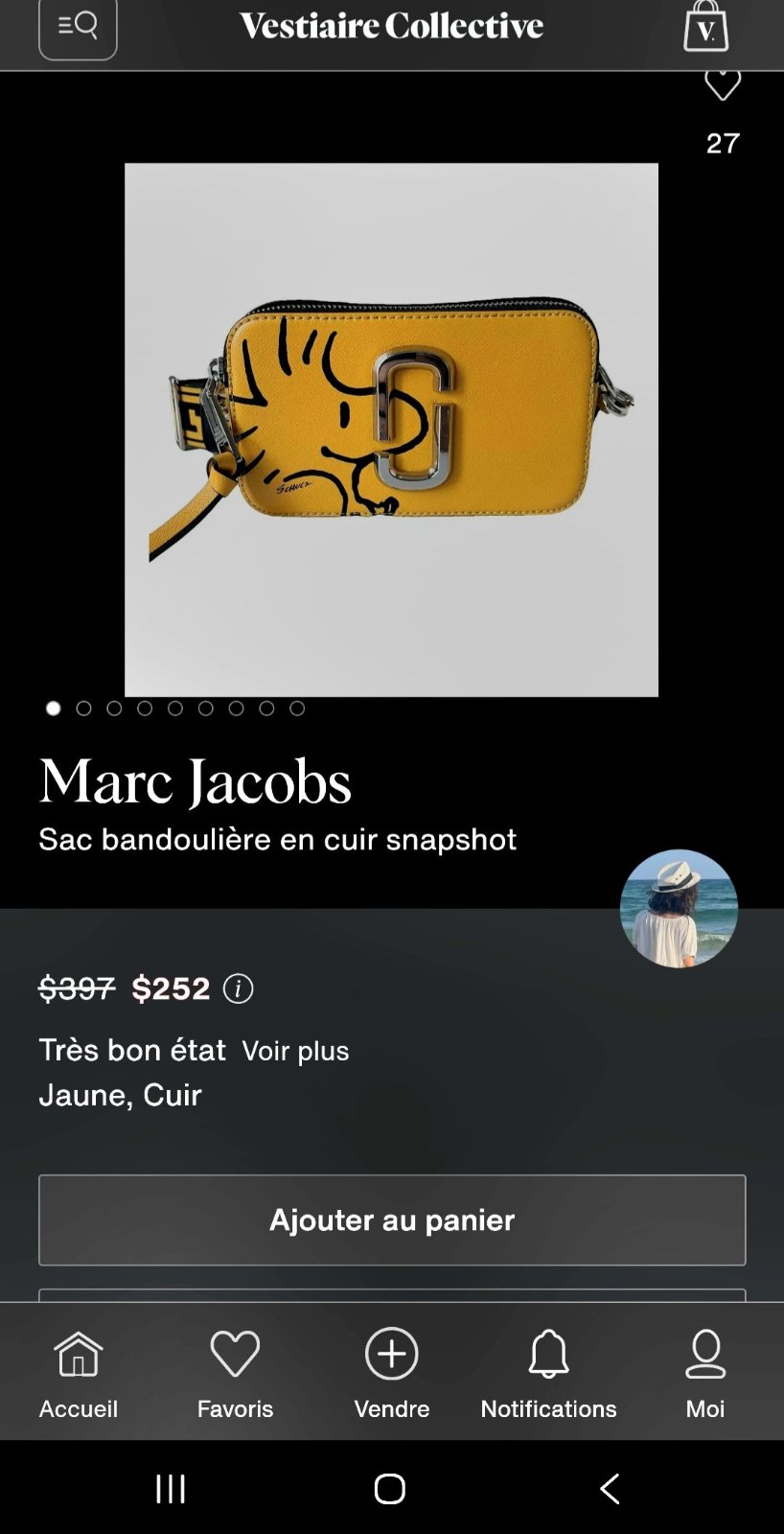 ☀️💛sac à bandouliére Marc Jacobs AUTHENTIQUE jamais porté avec étiquette ,ses feuilles et encore cacheté☀️💛