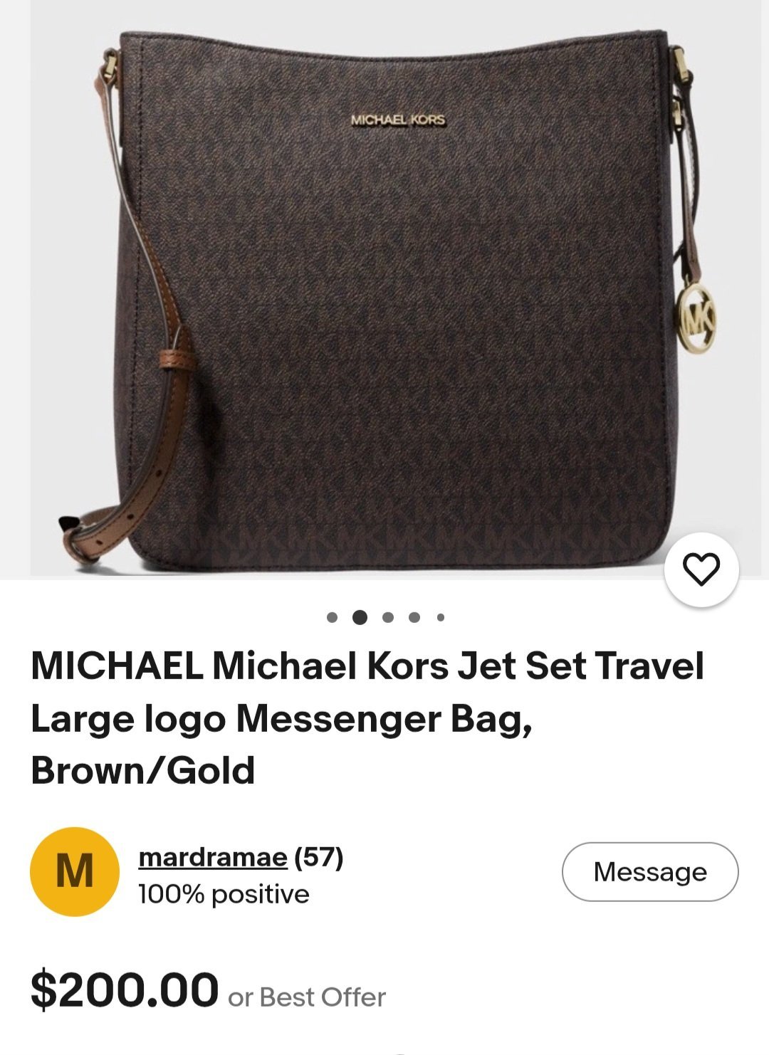🤎🤎Sac bandoulière Michael Kors Jet Set Large East West – Authentique🤎🤎