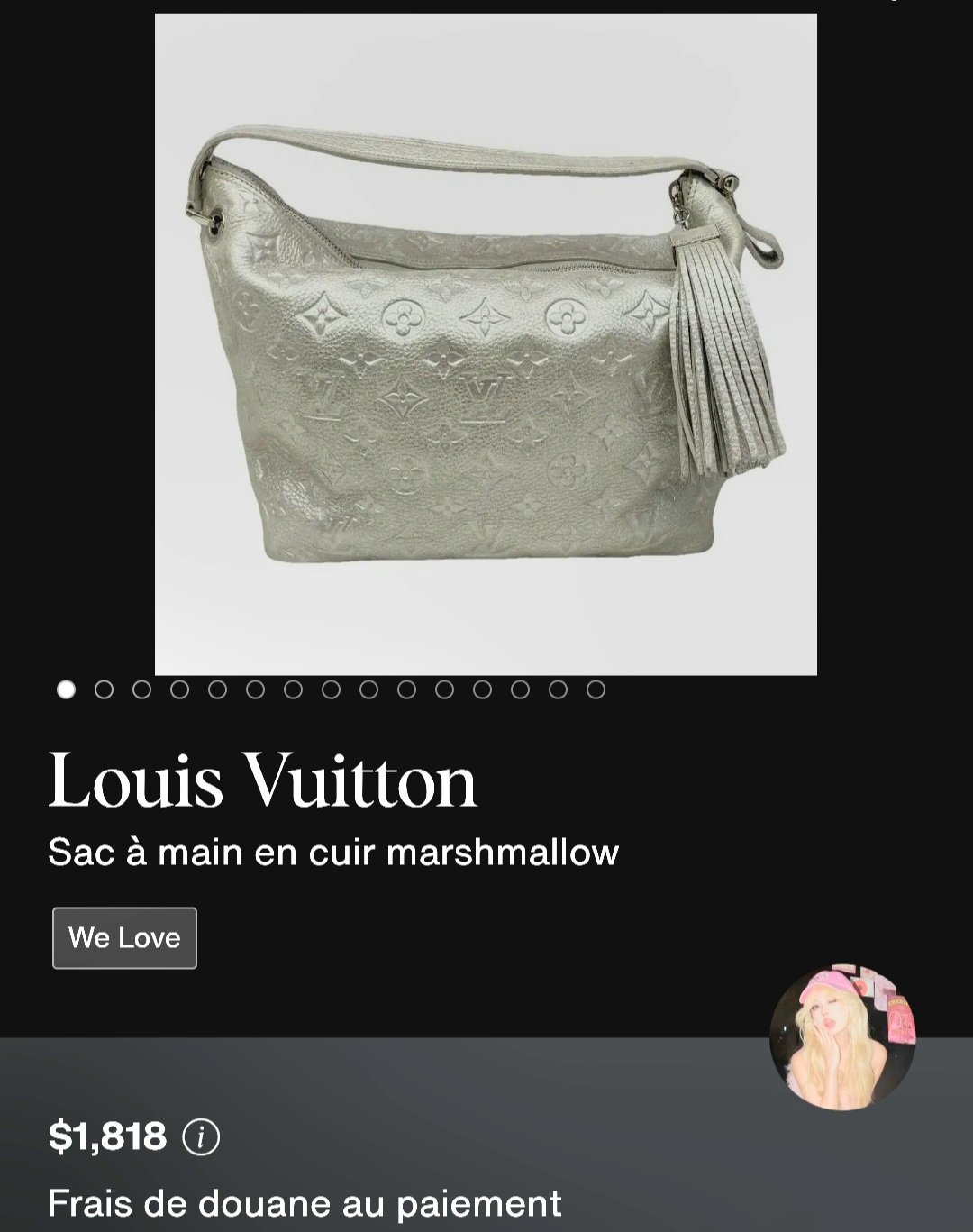 🤍🔥Sac à main "LV" AVEC CODE SÉRIE style Hobo Shimmer Argenté (Inspiré LV 2008)🤍🔥