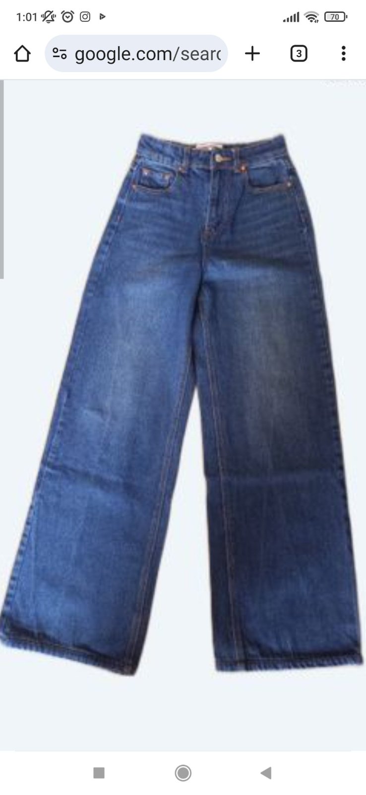 Pantalon en jean bleu