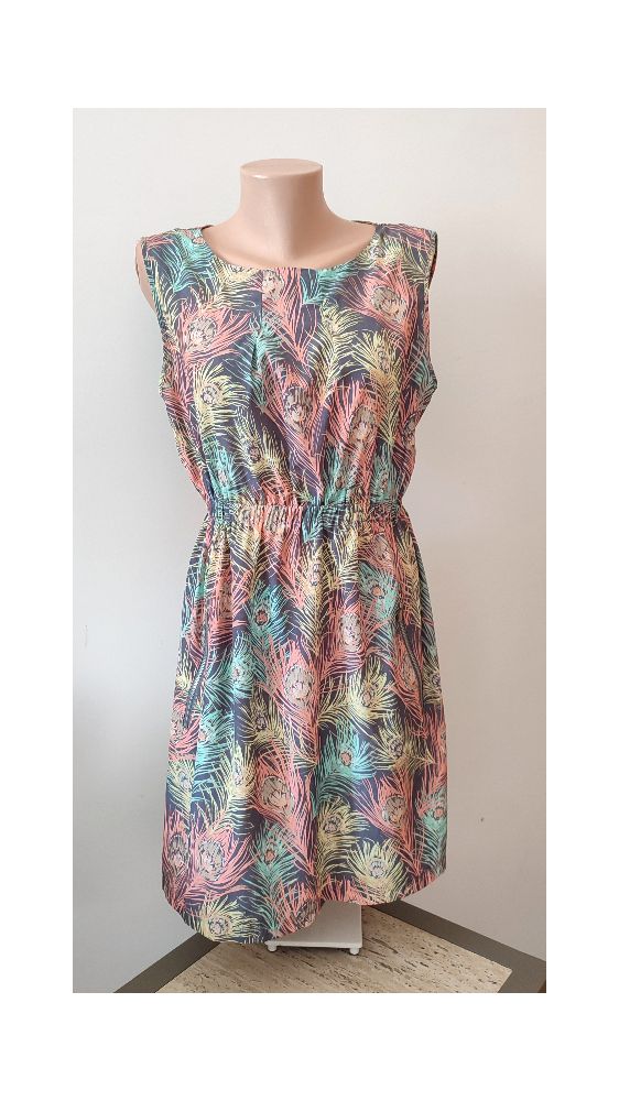 Robe "Apricot" motif paon