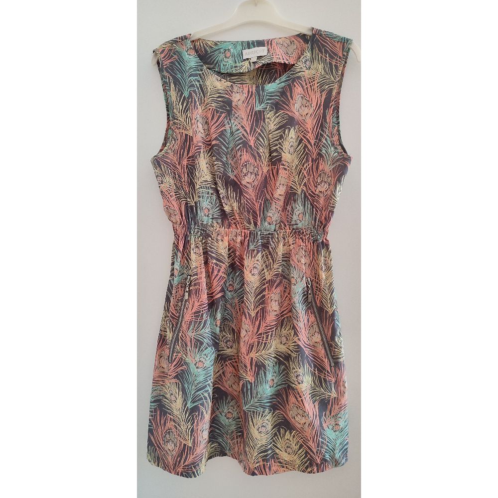 Robe "Apricot" motif paon
