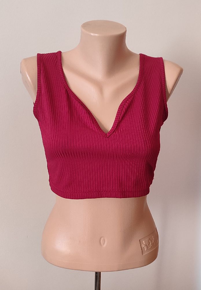 Crop top burgundy 