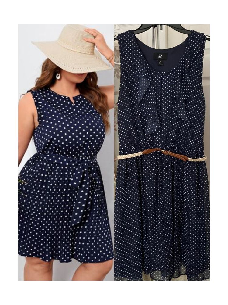 Robe courte à pois