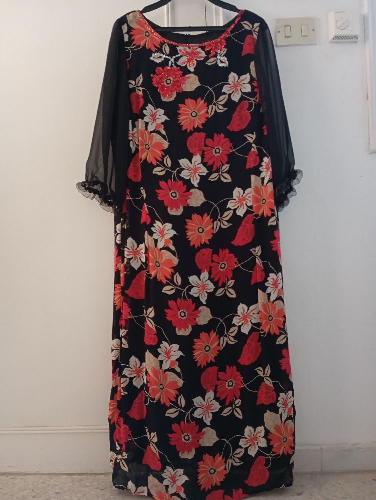 Robe longue fleurie