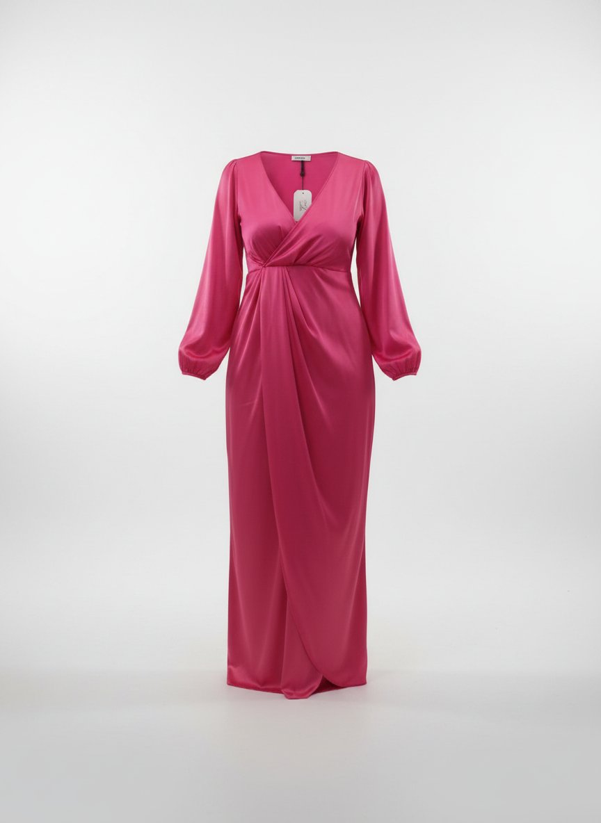 Robe satin rose fushia 💗💗💗👗💗💗💗