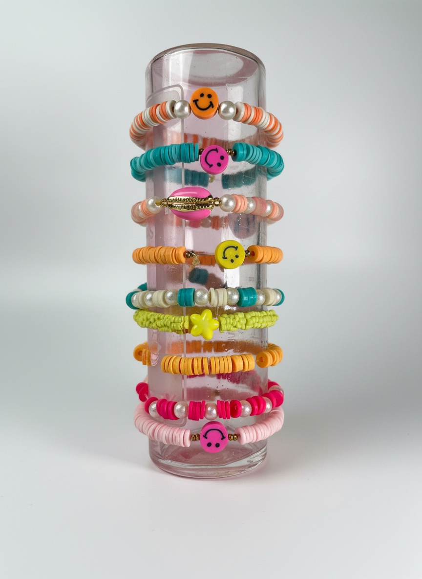 Lot de bracelets en perles 