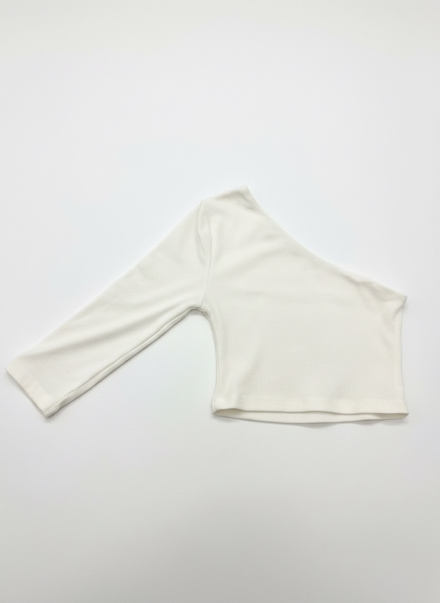 Pull blanc à manche trois quart