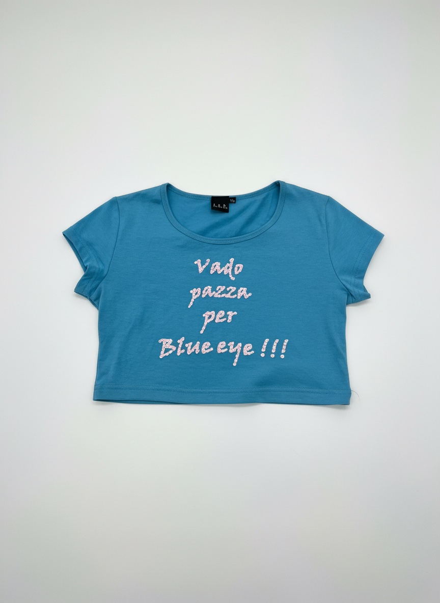 Top bleu taille s/m