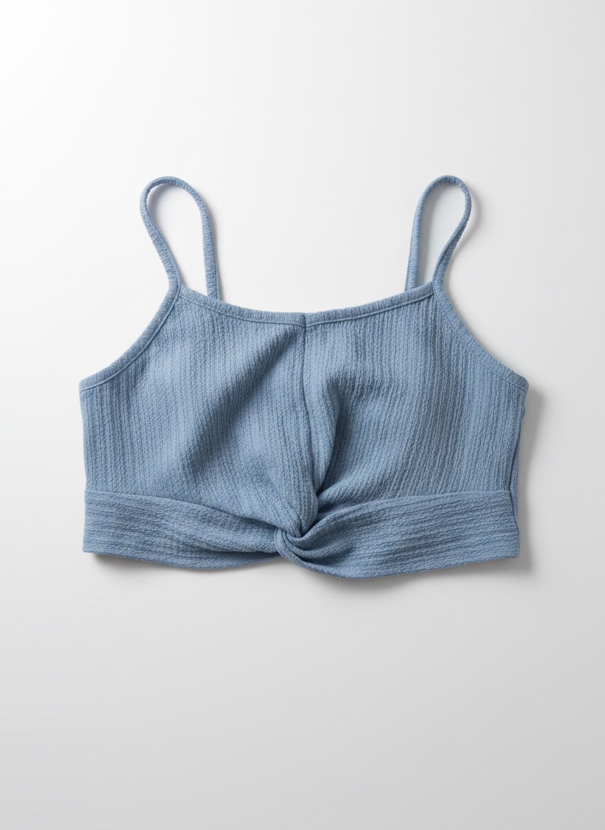 Top bleu ciel koton 