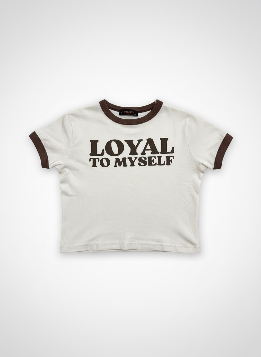 T-shirt blanc /marron