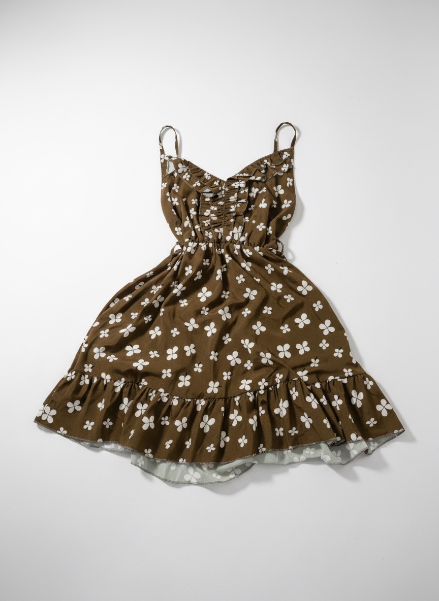 Robe green with butterflies 