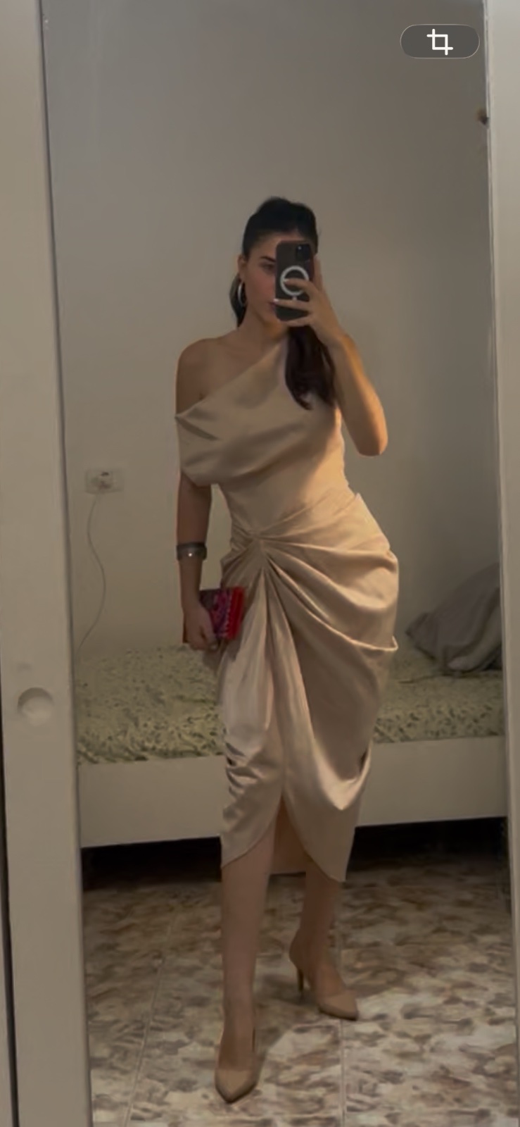 Robe satiné rose