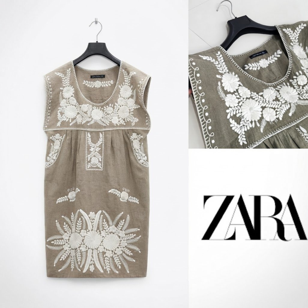 Robe Zara 9amraya (lin) taille L