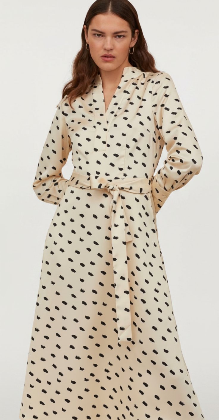 Robe satinée midi taille XS H&M