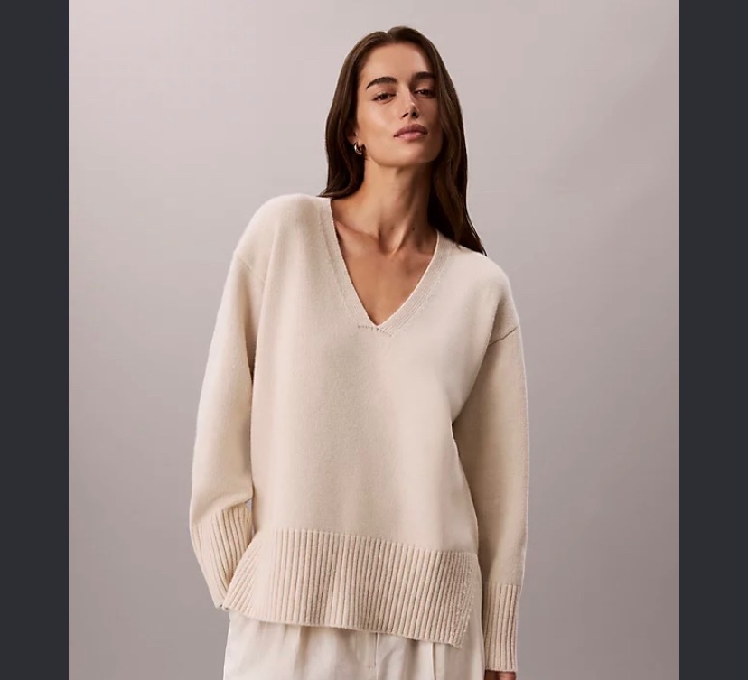 Pull en maille douce beige clai