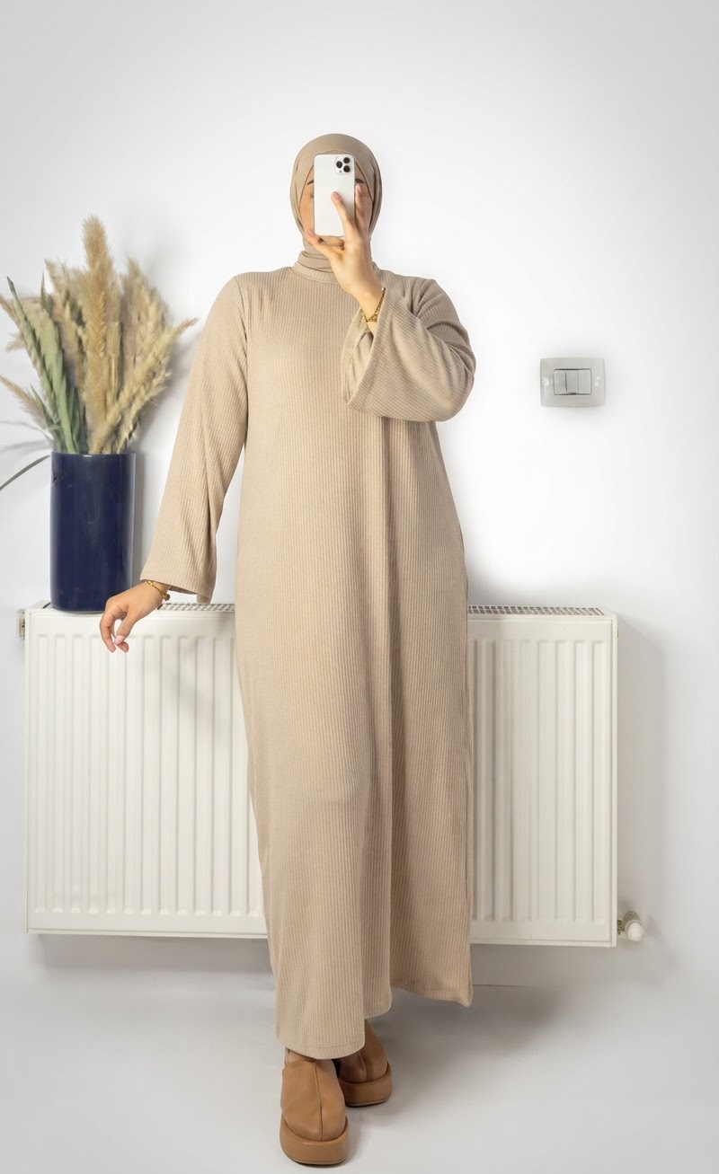 Robe en maille longue