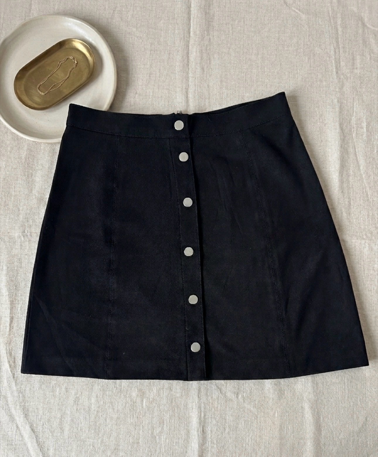 Jupe Noir en Daim H&m