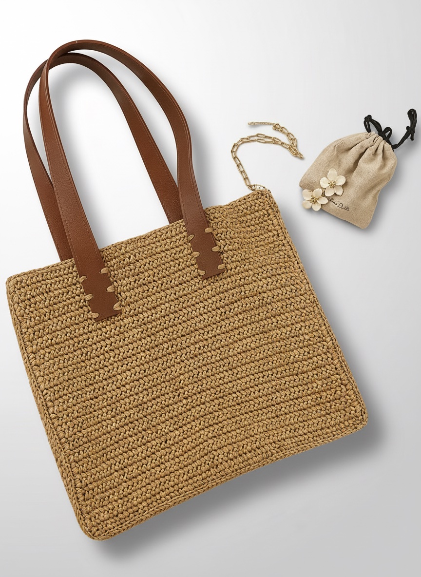 Sac Cabas Tressé Élégant