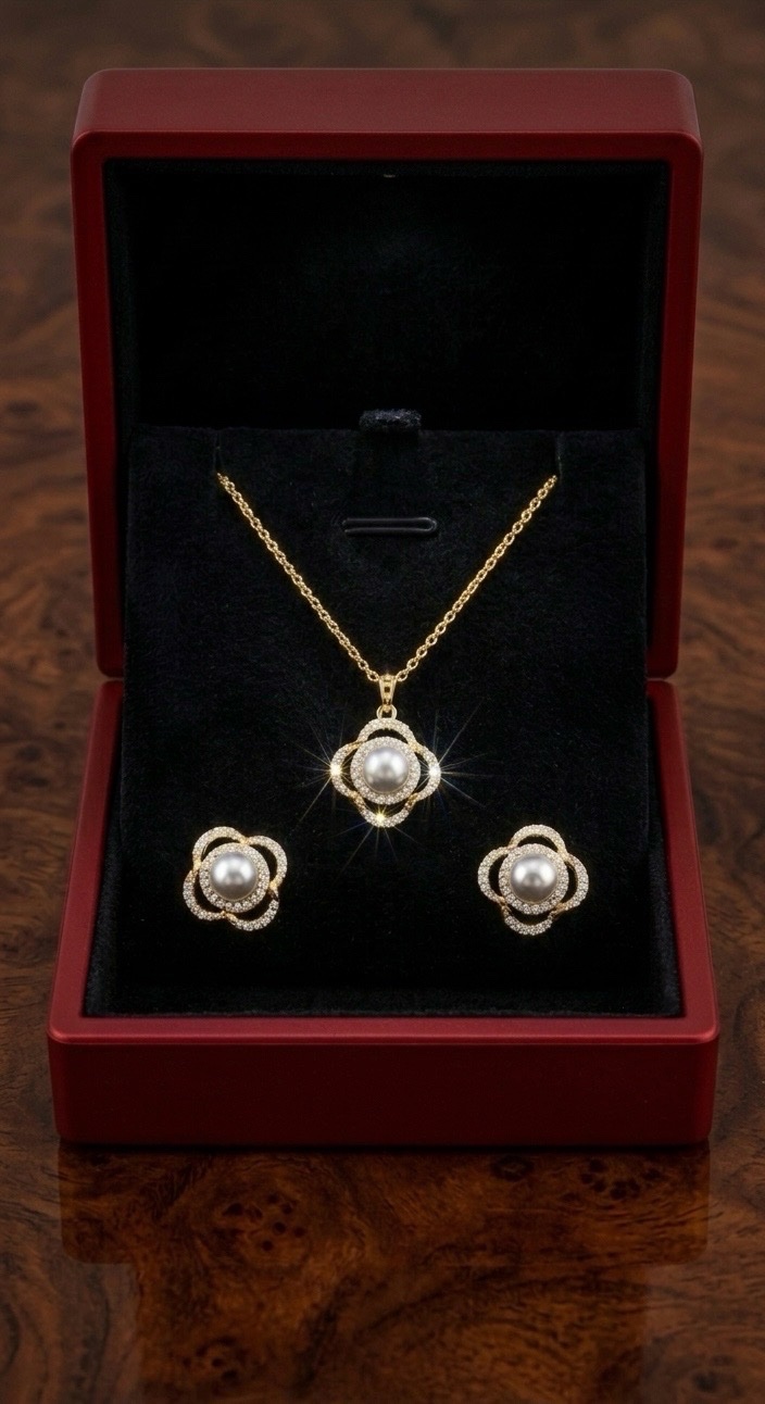 Collier et boucles d'oreilles