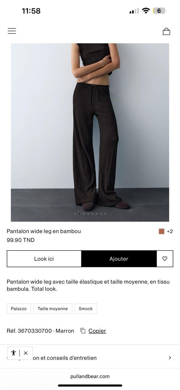 Pantalon gris tres fluide