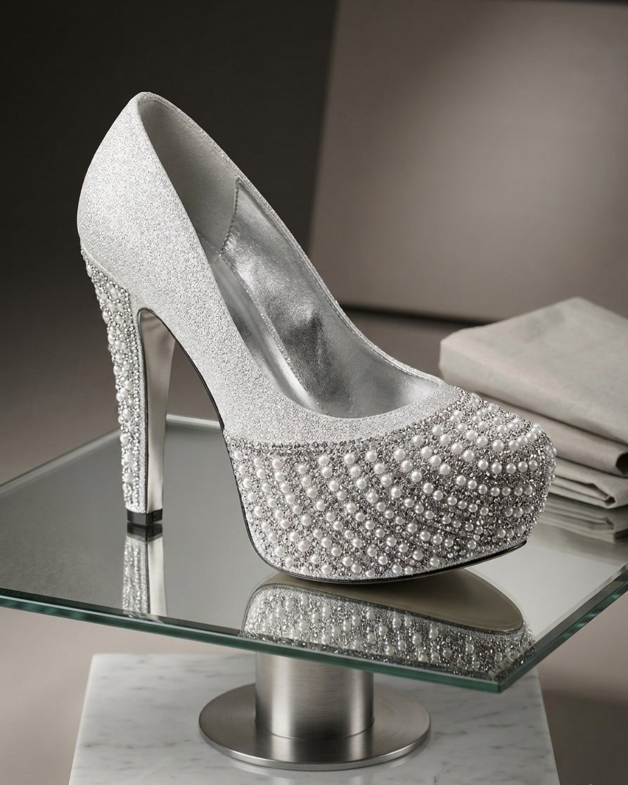 Un talon argent