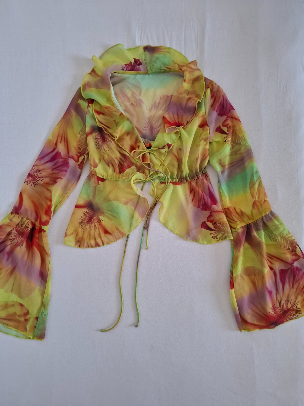 Colorful bolero top