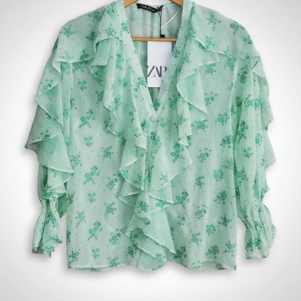 Chemise zara avec volants 
