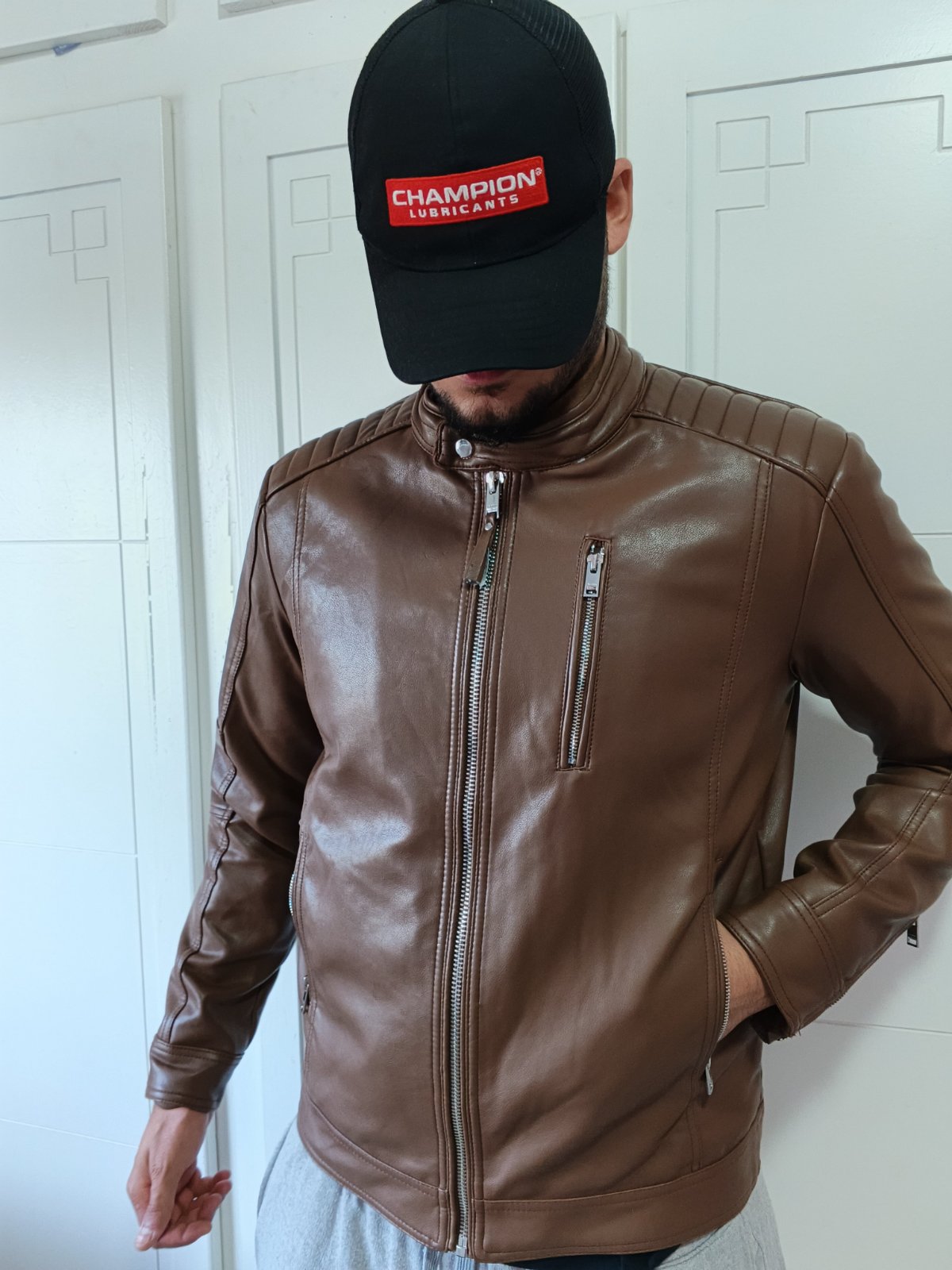 Veste cuir biker alcott