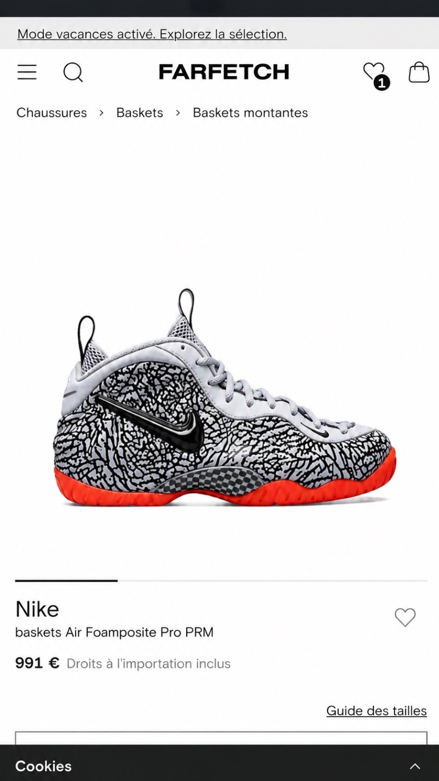 Nike Baskets Air Foamposite.        