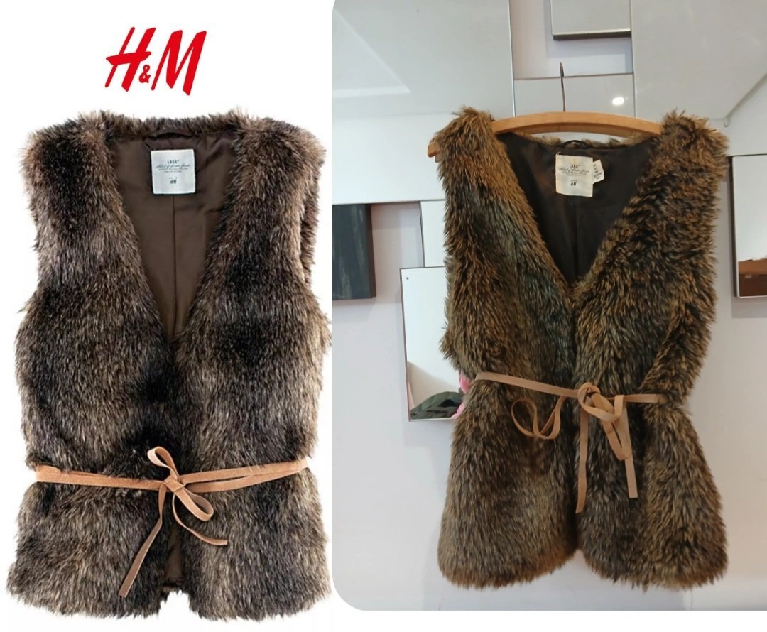Veste sans manche fourrure 