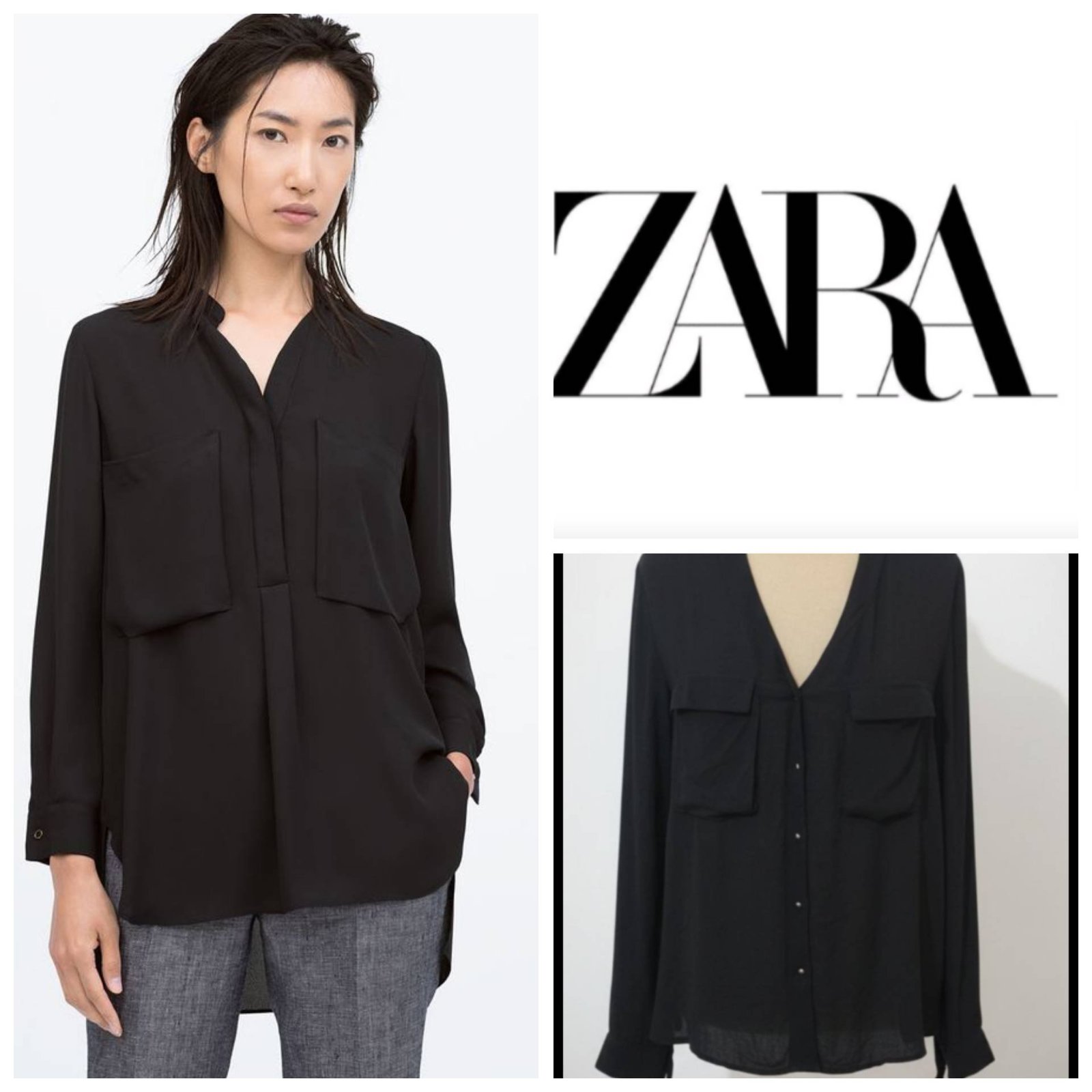 Chemise noire zara