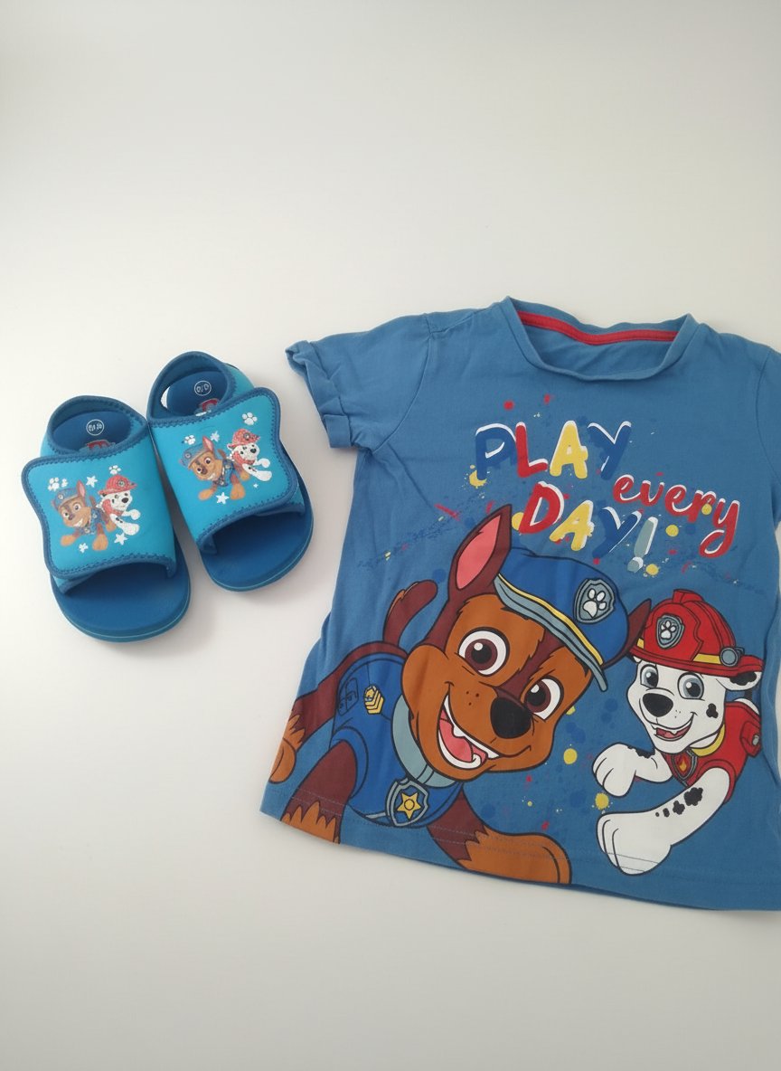Sandales+t short paw patouille 