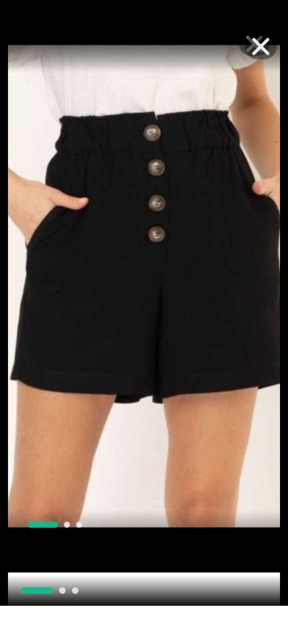 Short noir en lin