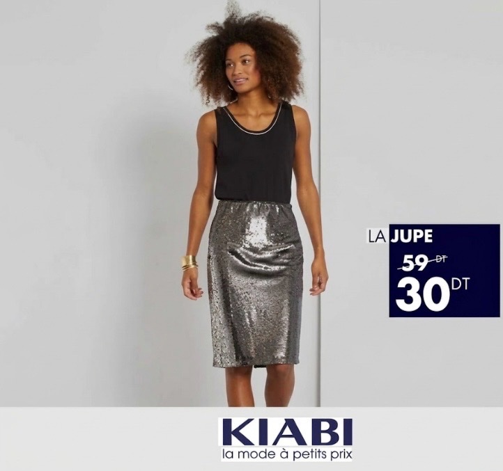 Jupe sequins crayon KIABI