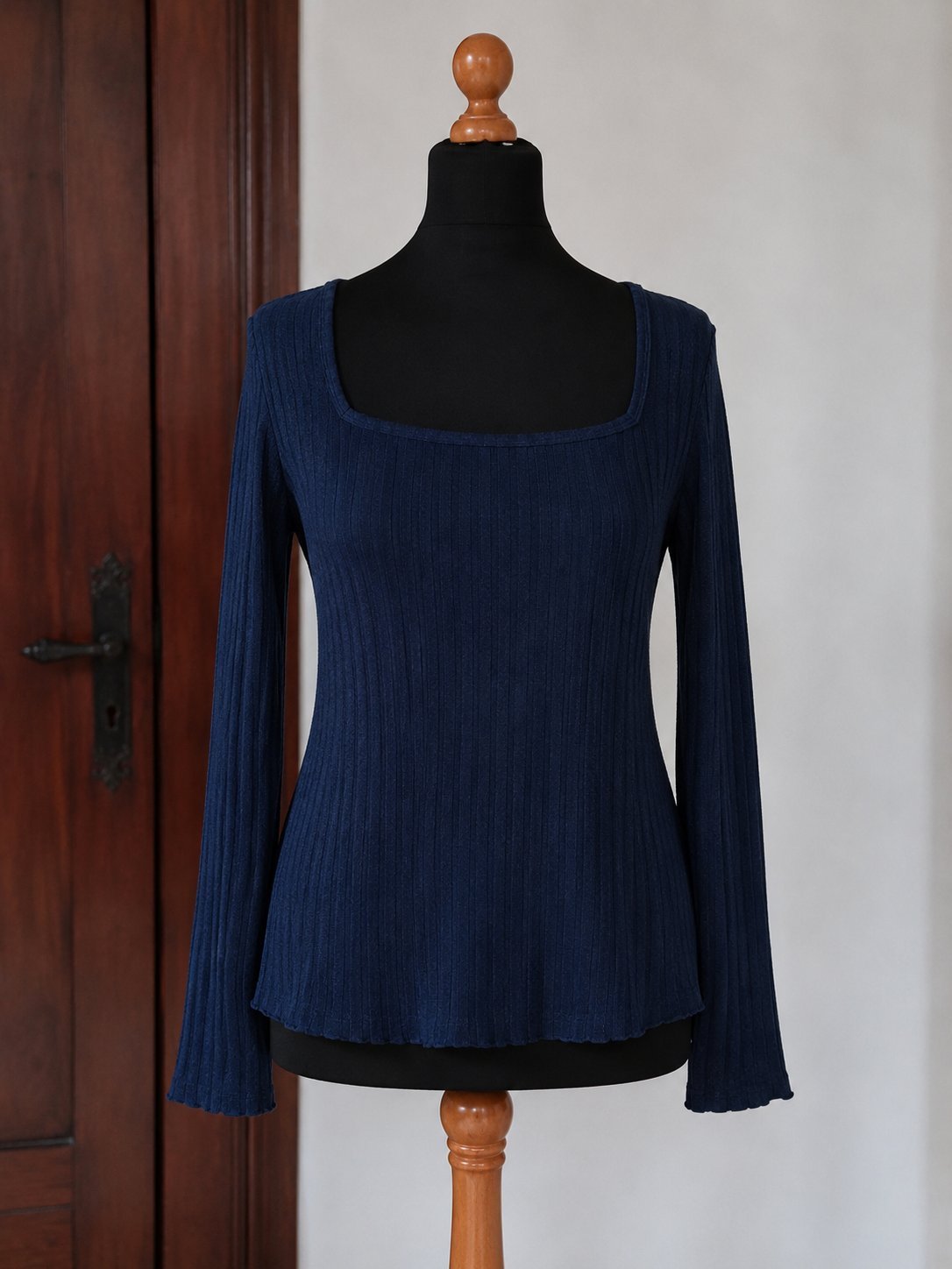 Pull col carré 