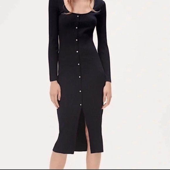Robe noir boutonnée Zara 