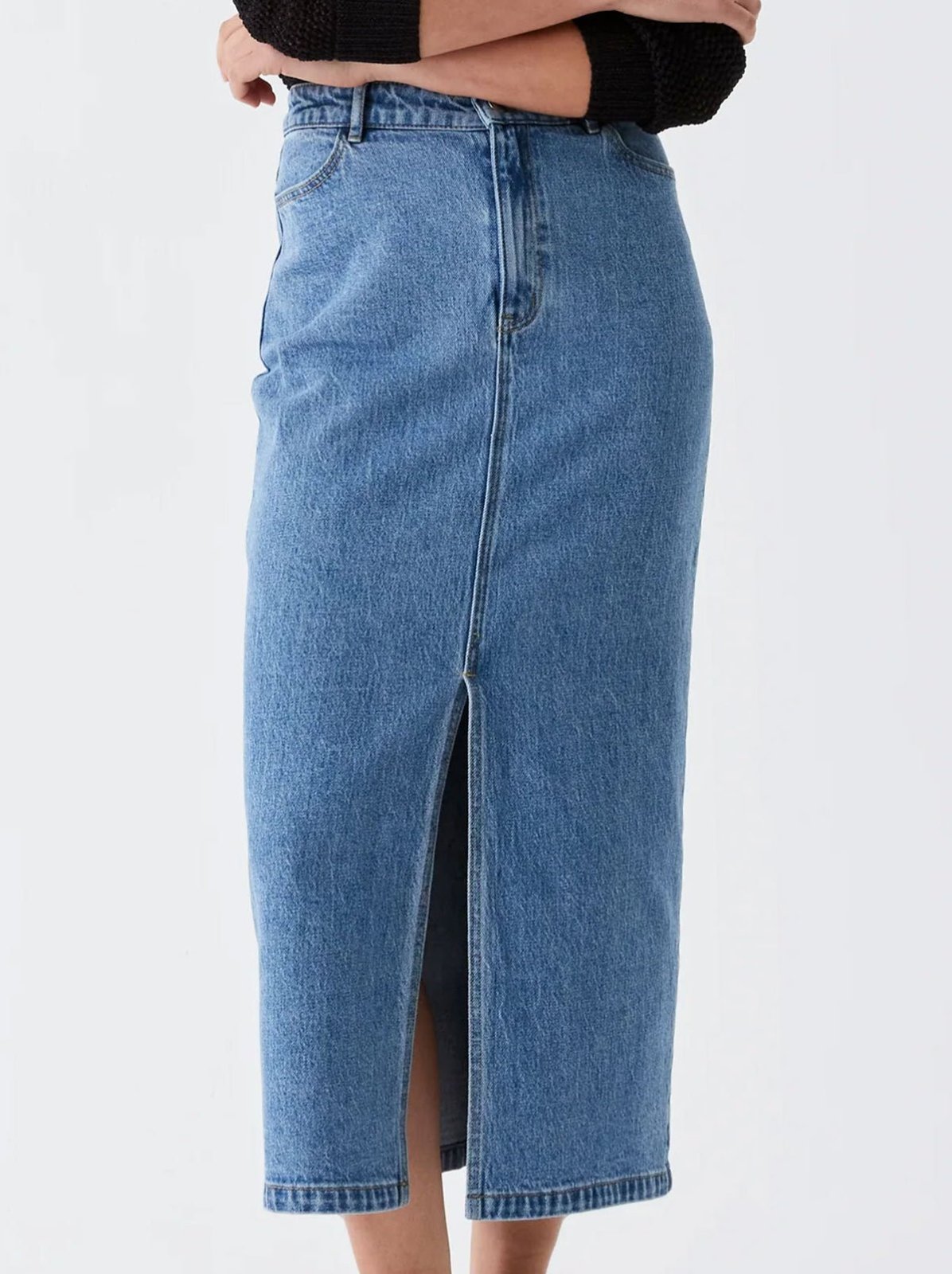 Jupe denim C&A longueur channel 