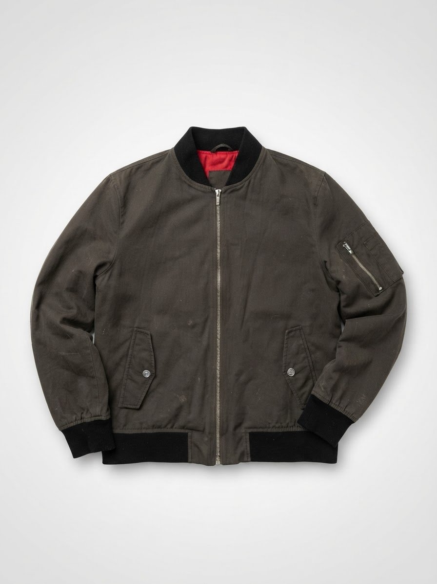 Une veste vert olive