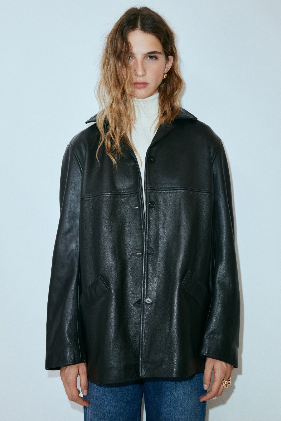 Blazer cuir de la marque H&M 