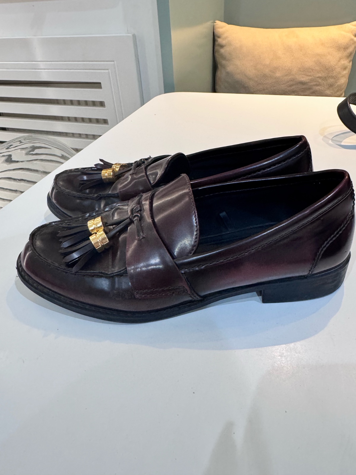 Mocassins bordeaux zara