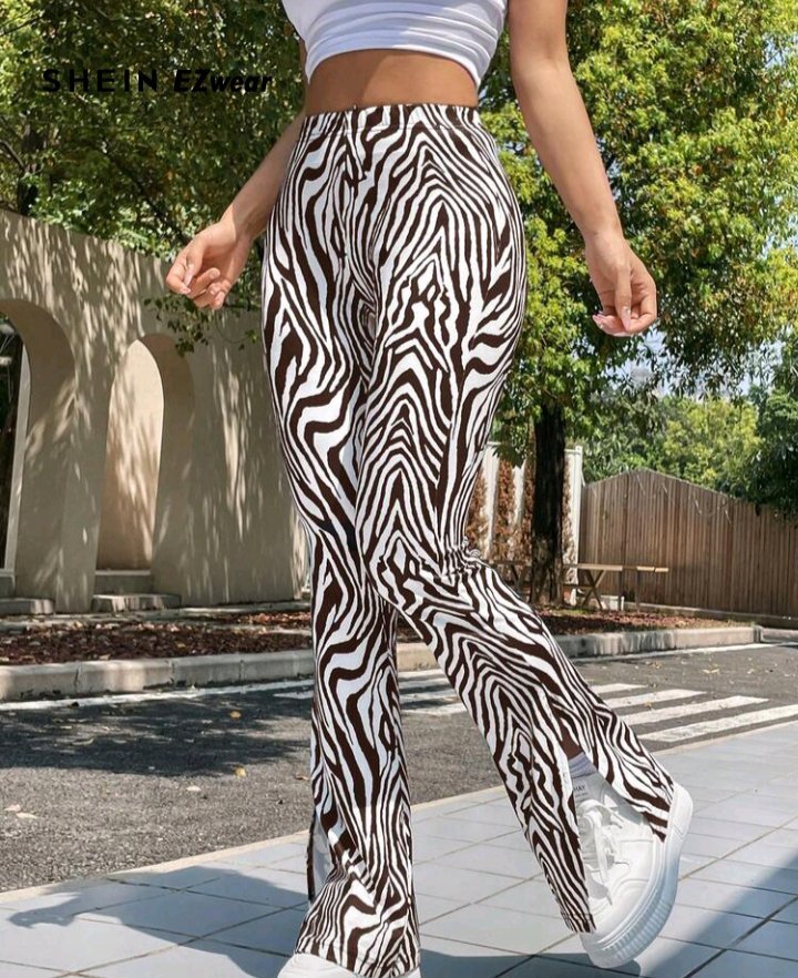 Zebra print pants