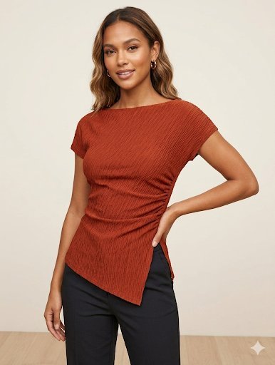 T-shirt marron 