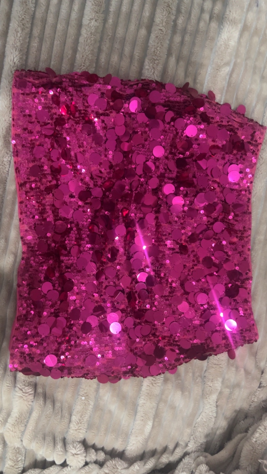 Jupe rose a sequin 