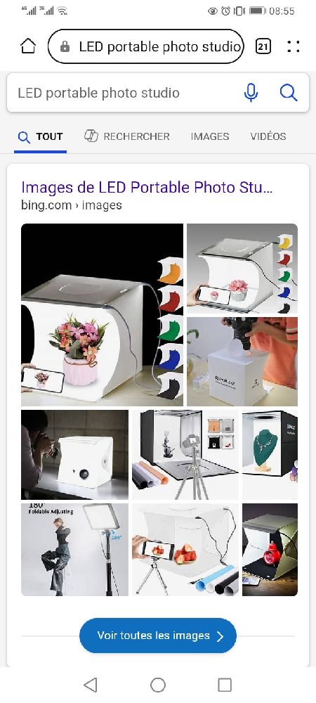 Mini boîte à lumière 25x25cm, professionnel portable photo studio box tente lumineuse LED, 6 fonds de couleurs, câble usb