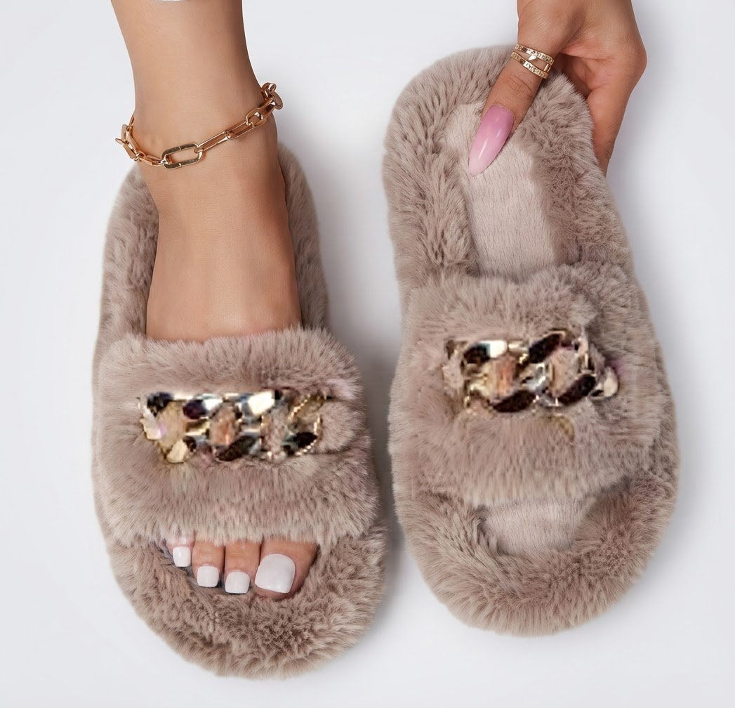 Mules en fourrure 