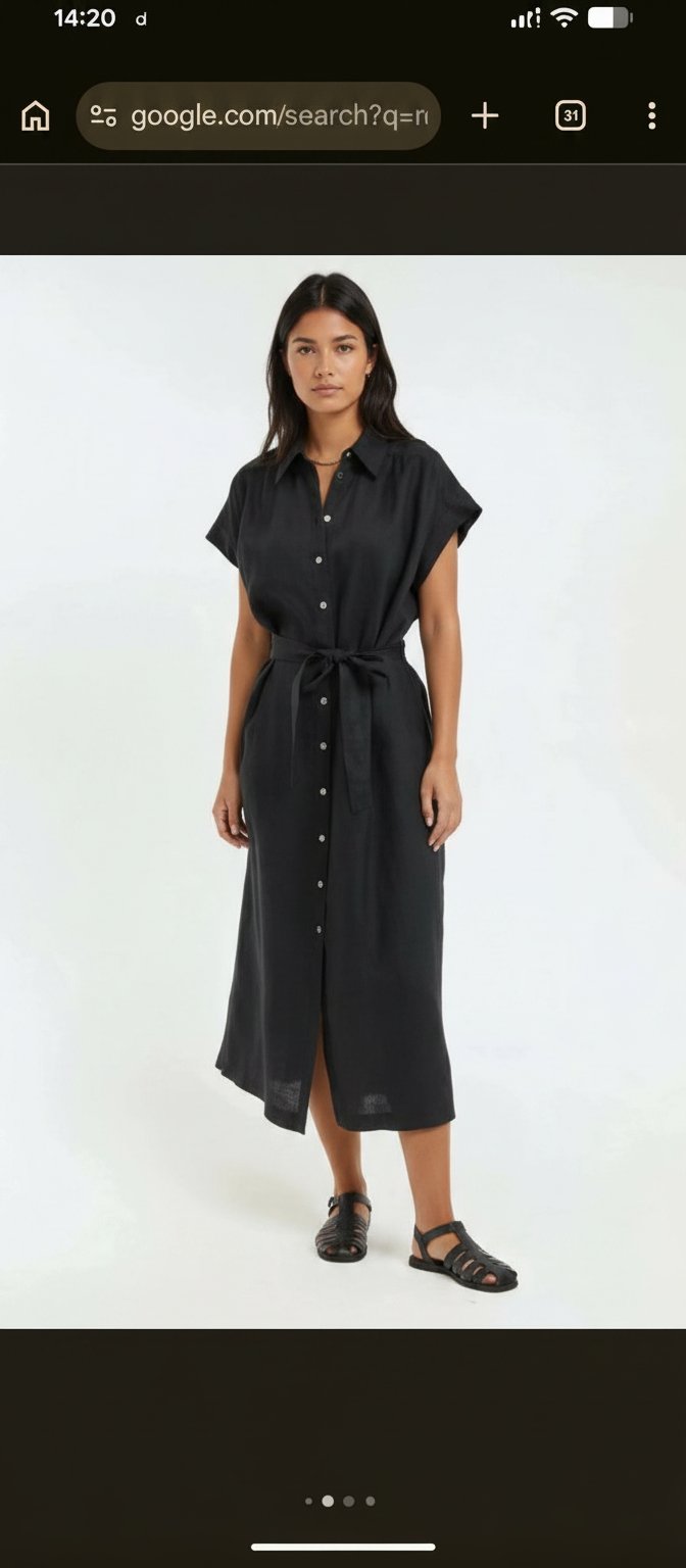 Robe chemise, tissu viscose doux ,taille S / M