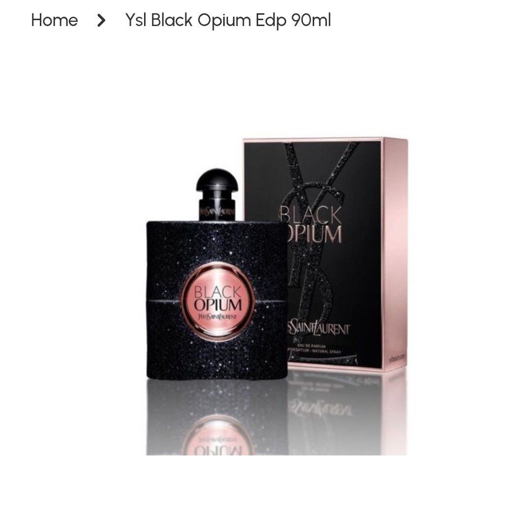 Parfum femme Black Opium original 90 ml avec code a bar ,importer de la France 